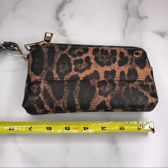 Steve Madden | Leopard Print Double Pouch Wristlet - Picture 5 of 7